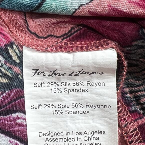 For Love and Lemons Flamenco Mini Dress M Pink Tiered Ruffle Off the Shoulder - Picture 9 of 10